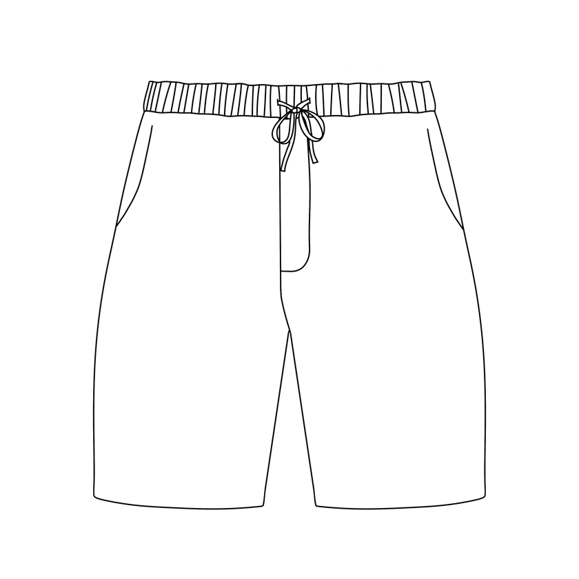 TOWN OF HALLOWEEN - ADULT CHILL EXTENED LENGTH SHORTS - BAMBOO