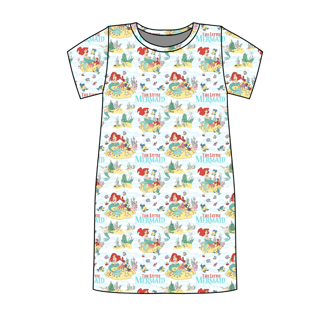 Mermaid Dreams - Poppy Oversized Sleep Shirt Bamboo - Pre Order