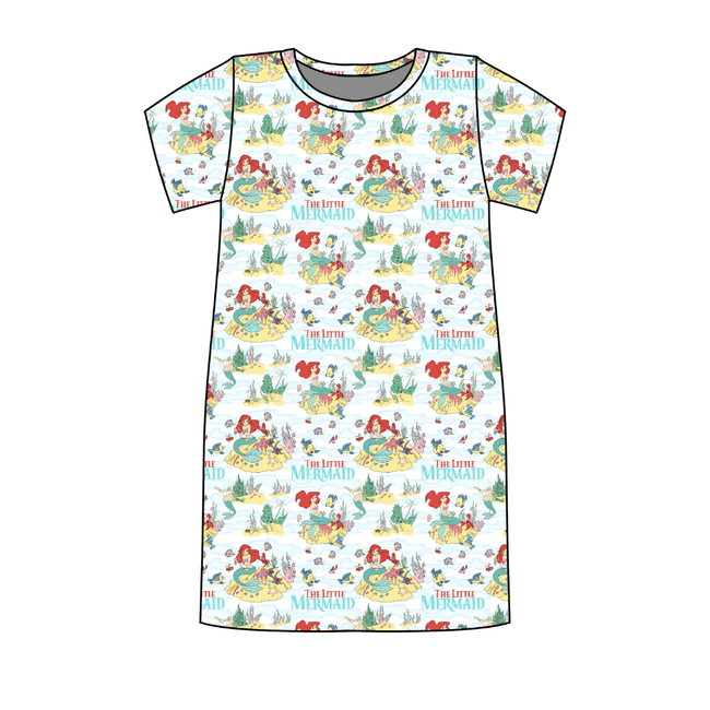 Mermaid Dreams - Poppy Oversized Sleep Shirt Bamboo - Pre Order