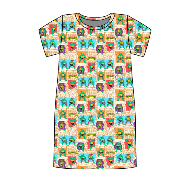 Turtle Dreams - Poppy Oversized Sleep Shirt Bamboo - Pre Order