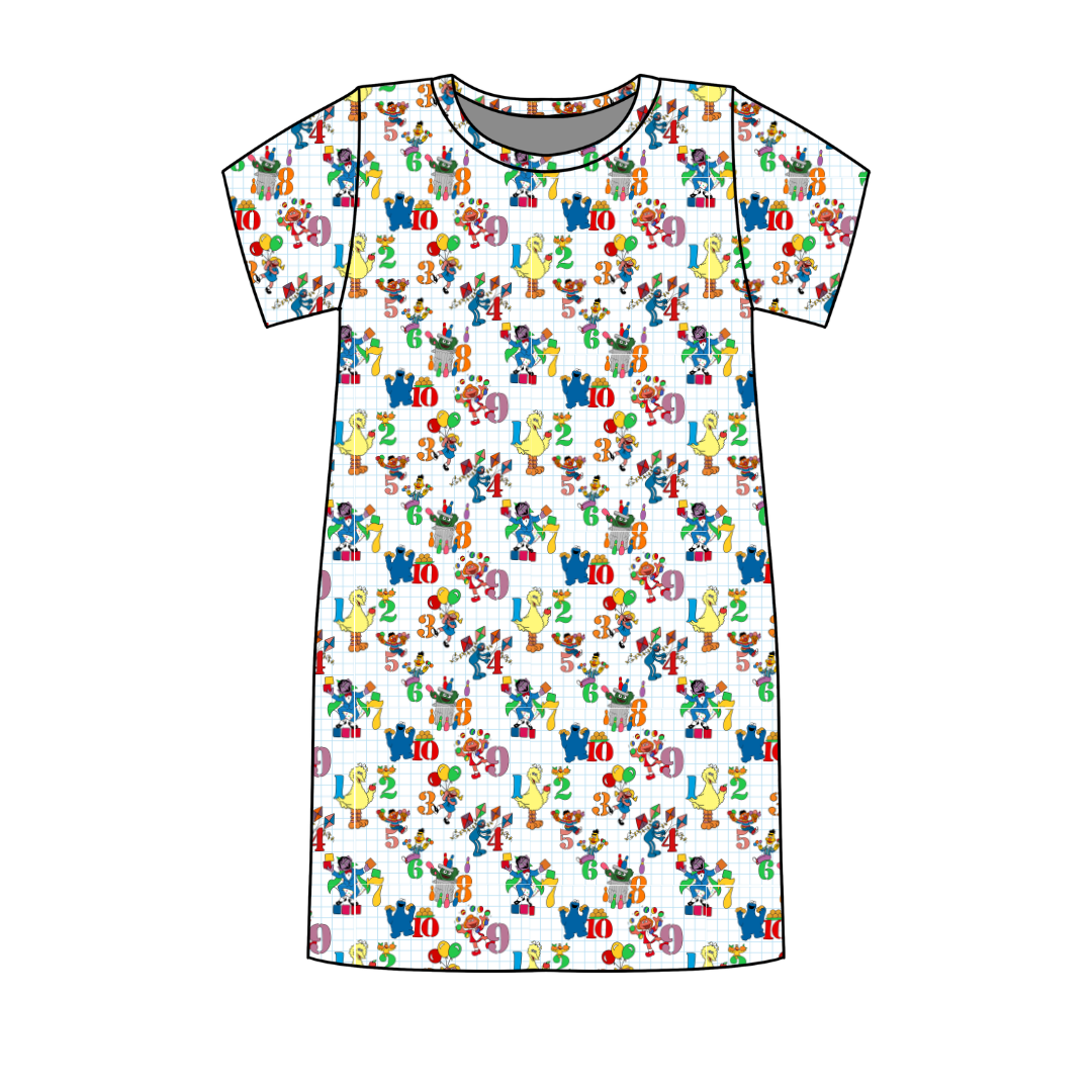 Number Street - Poppy Oversized Sleep Shirt Bamboo - Pre Order