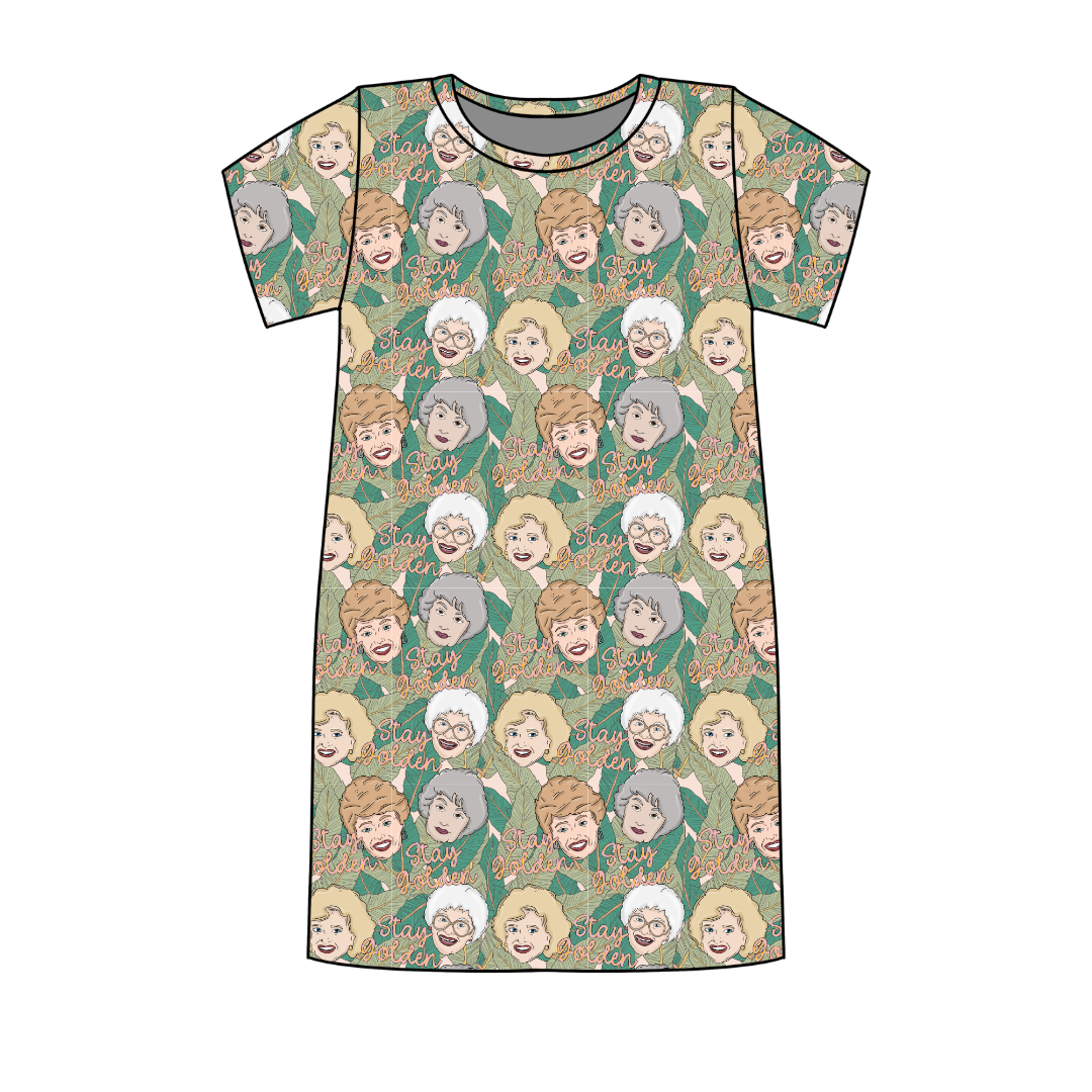 Golden - Poppy Oversized Sleep Shirt Bamboo - Pre Order