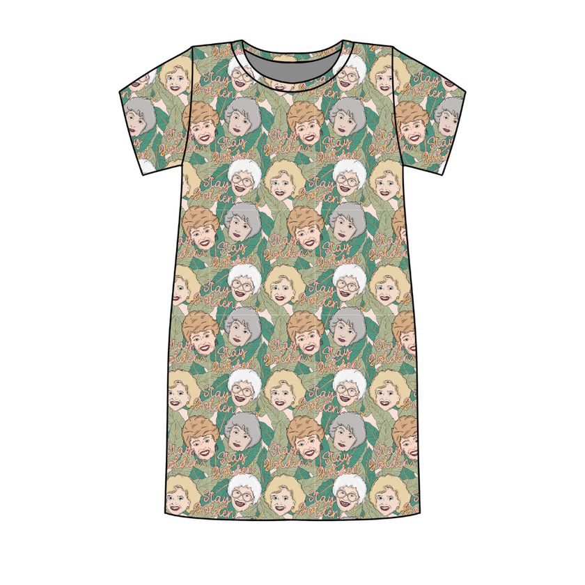 Golden - Poppy Oversized Sleep Shirt Bamboo - Pre Order